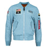 Alpha Industries Men's Light Blue L-2B Flex Flight Jacket