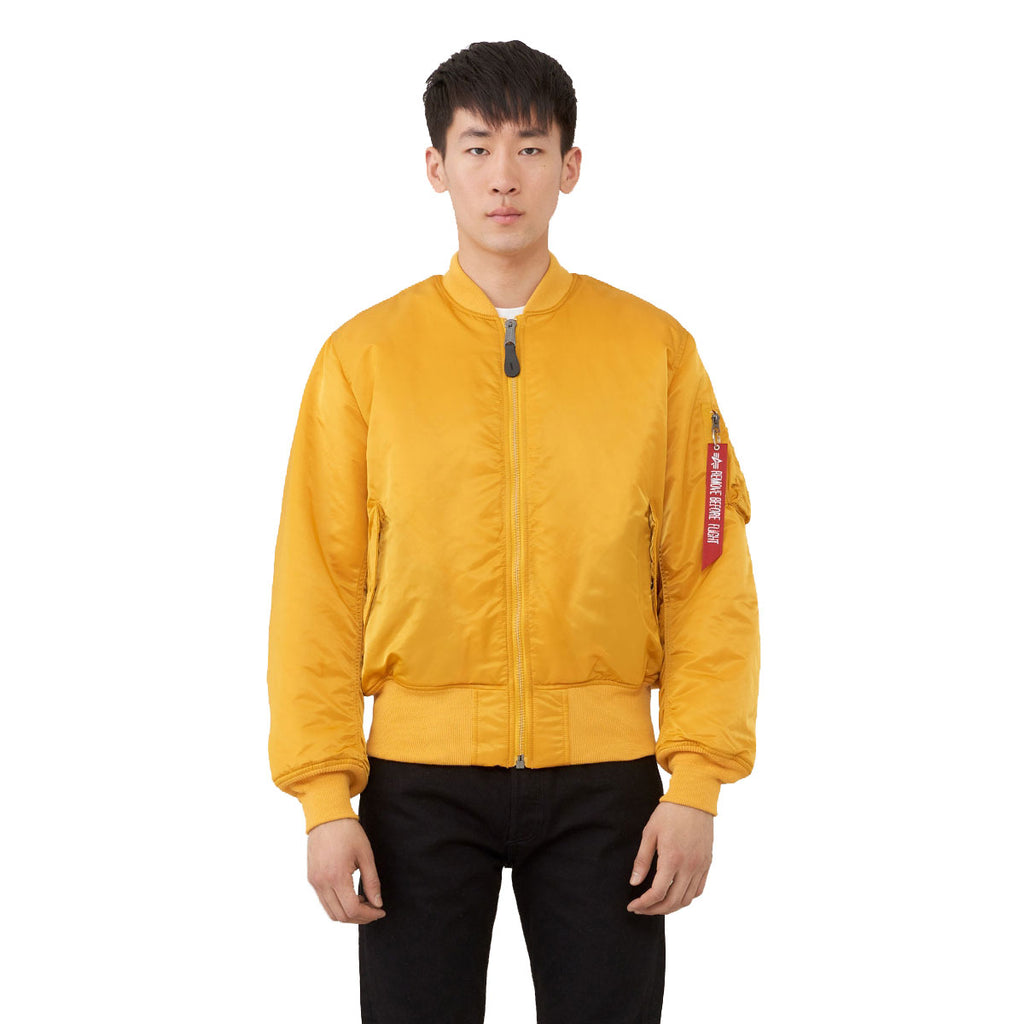 Alpha Industries Men's Golden Yellow MA-1 Flight Jacket