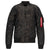 Alpha Industries Men's Black Camo MA-1 Reversable Down Flight Jacquard Jacket