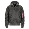 Alpha Industries Men's New Silver MA-1 Natus Battleworn Flight Jacket