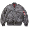 Alpha Industries Men's New Silver MA-1 Blood Chit Battlewash Flight Jacket