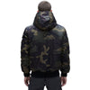 Alpha Industries Men's Dark Woodland Camo MA-1 Hooded Rib Flight Jacket