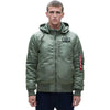 Alpha Industries Men's Sage MA-1 Hooded Rib Flight Jacket