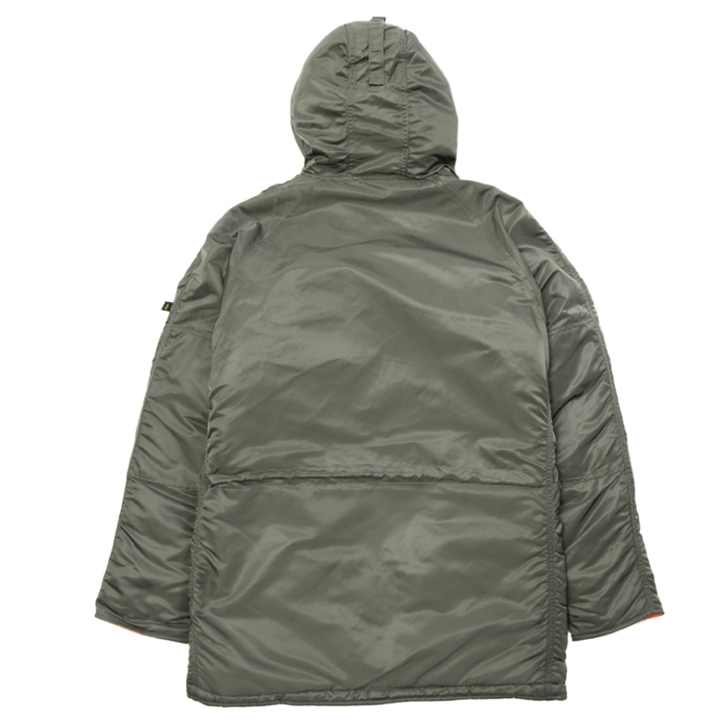 Alpha Industries Men's Sage/Orange N-3B Slim Parka