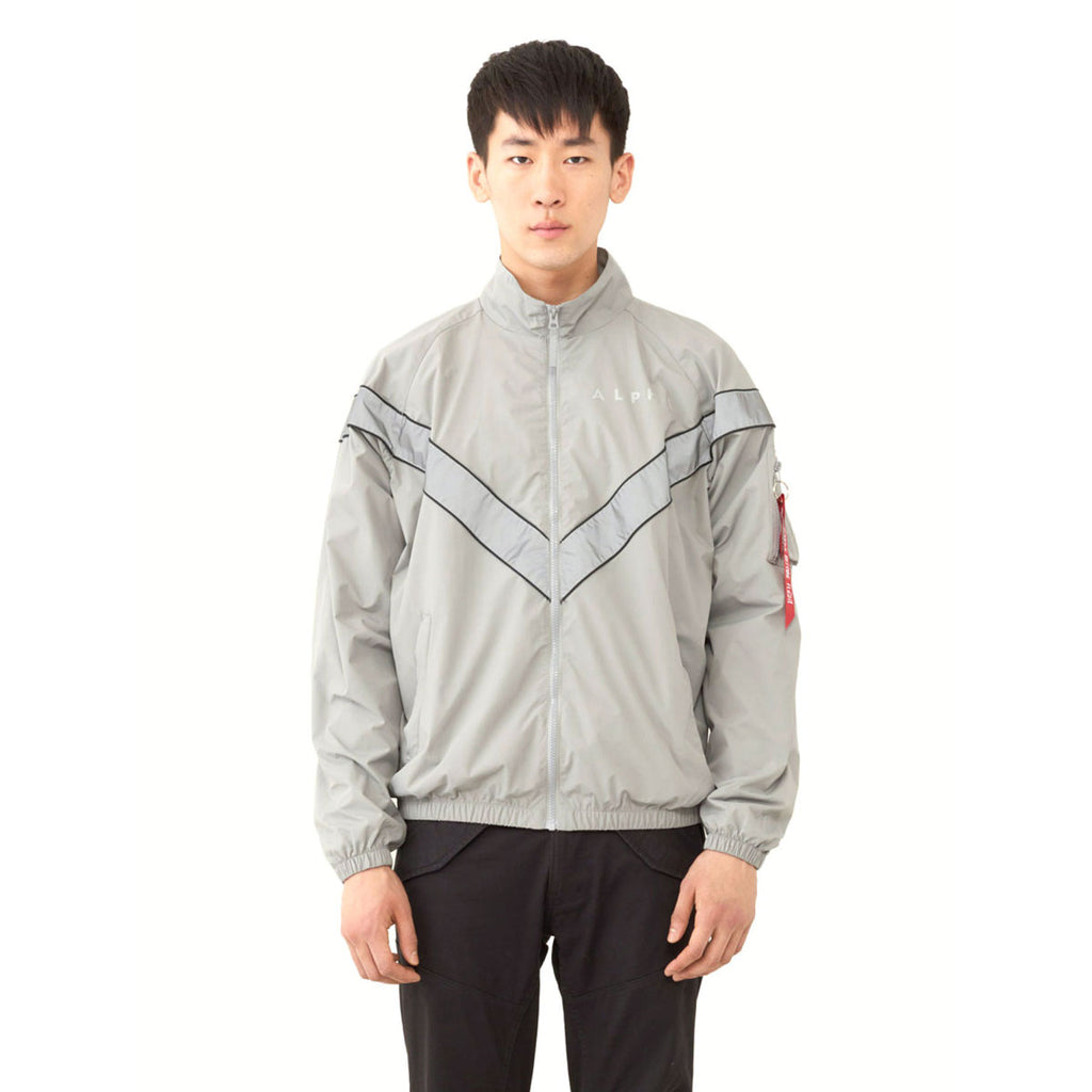 Alpha Industries Men's New Silver PT Track Jacket