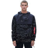 Alpha Industries Men's Reflective Black Camo Ripstop Anorak