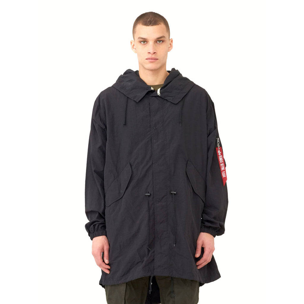 Alpha Industries Men's Black Shell Fishtail Parka