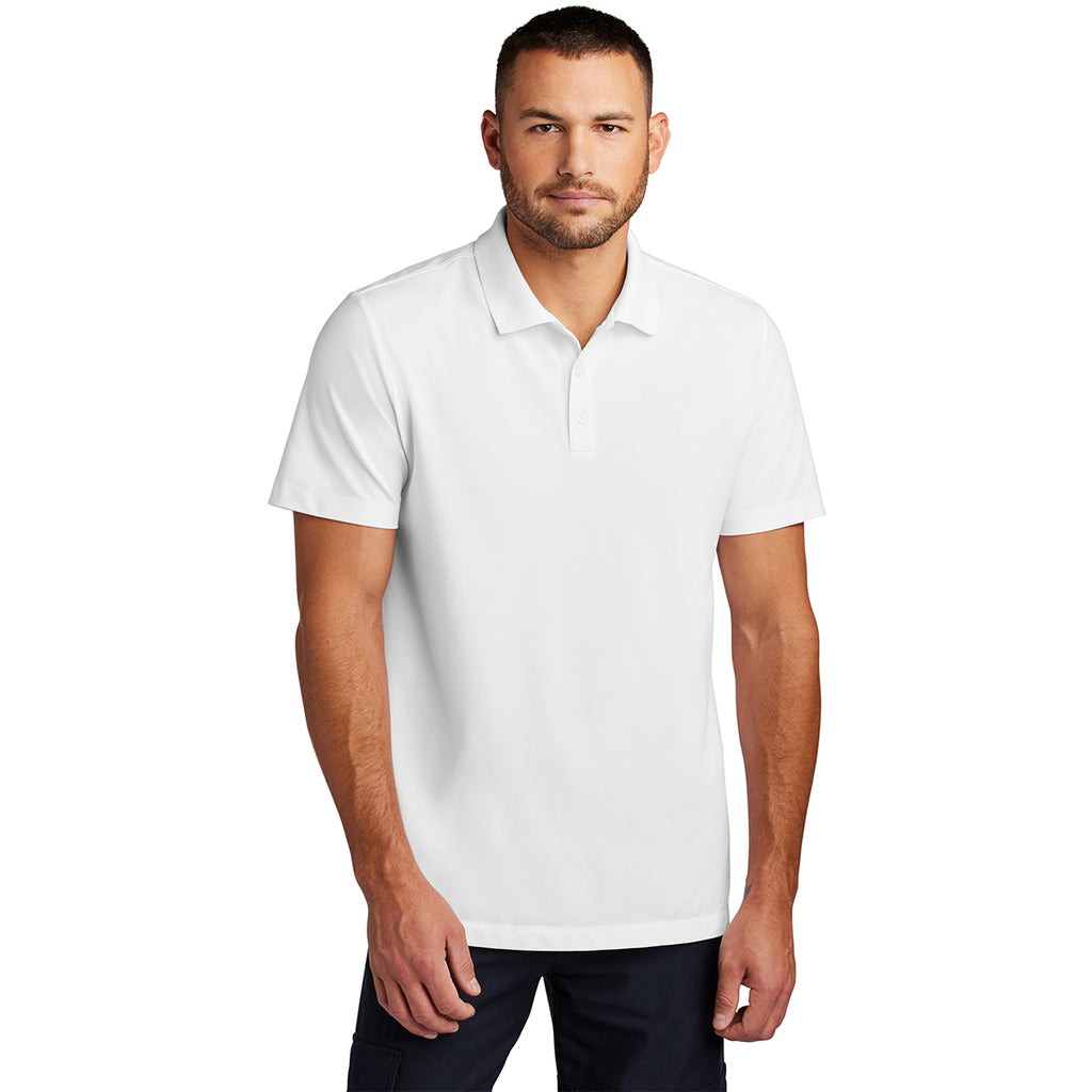 Mercer+Mettle Men's White Stretch Pique Polo