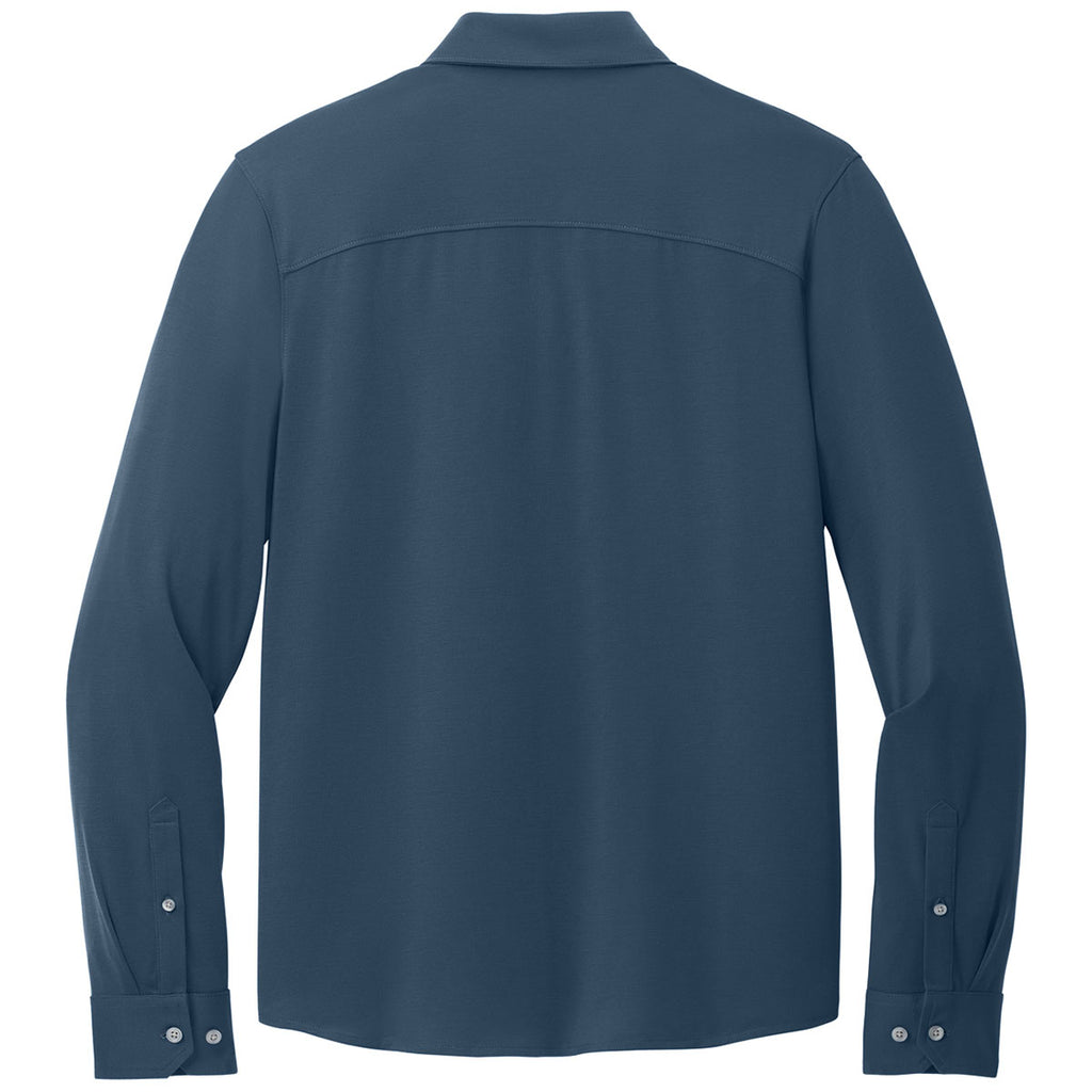 Mercer+Mettle Men's Insignia Blue Stretch Jersey Long Sleeve Shirt