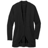 Mercer+Mettle Women's Deep Black Stretch Open-Front Cardigan