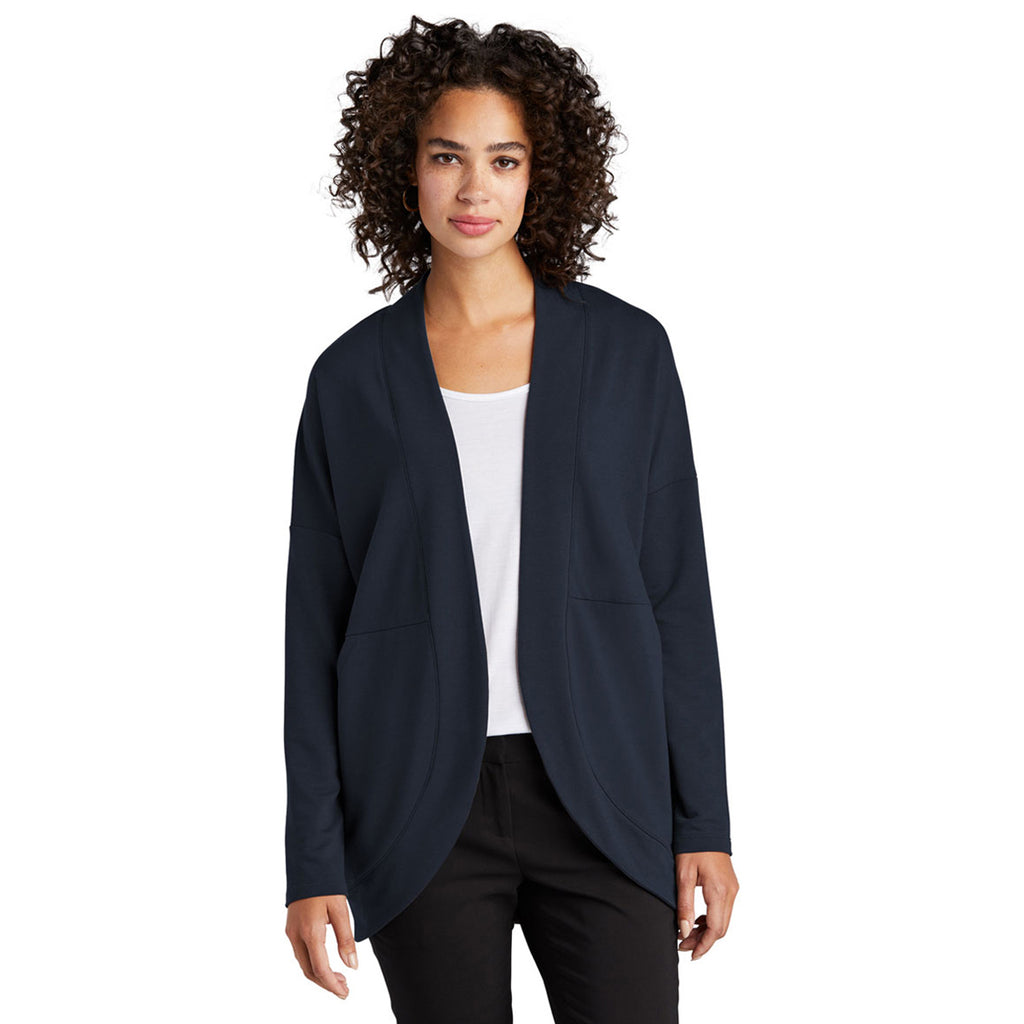 Mercer+Mettle Women's Night Navy Stretch Open-Front Cardigan