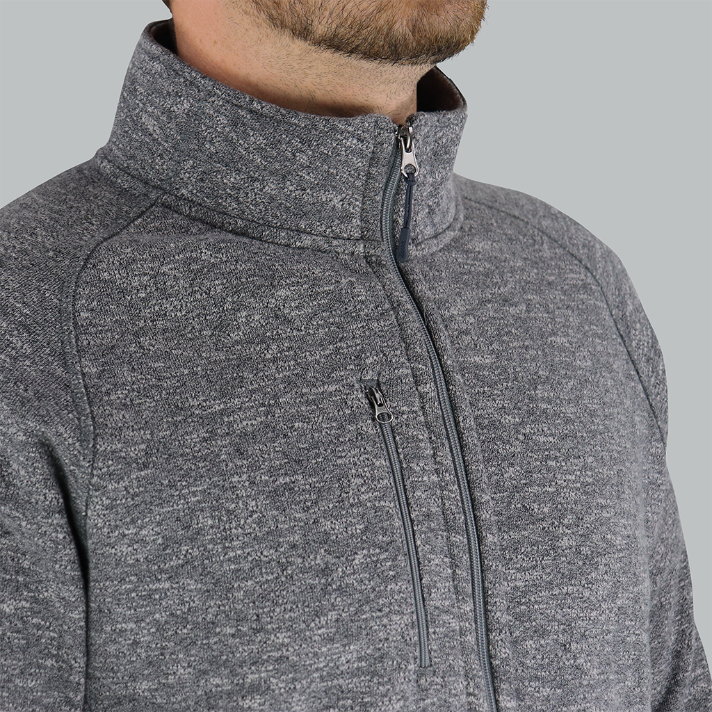 Zusa 3 Day Men's Light Grey Heather Midtown Fleece Full Zip