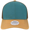 Legacy Marine/Camel/Brown Mid-Pro Snapback Trucker Cap