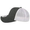 Legacy Melange Black/White Mid-Pro Snapback Trucker Cap