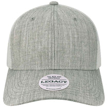 Legacy Melange Grey/White Mid-Pro Snapback Trucker Cap