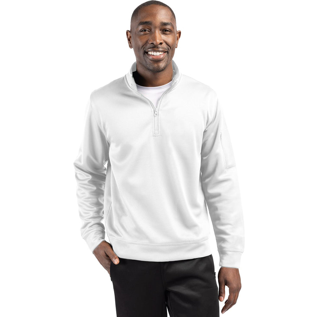 Clique Men's White Lift Performance Quarter Zip