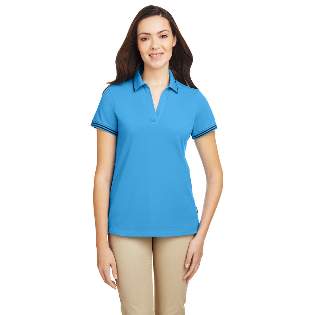 Nautica Women's Azure Blue Deck Polo