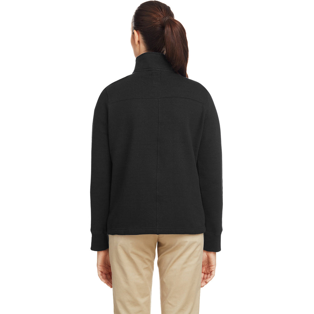 Nautica Women's Black Anchor Quarter-Zip Pullover