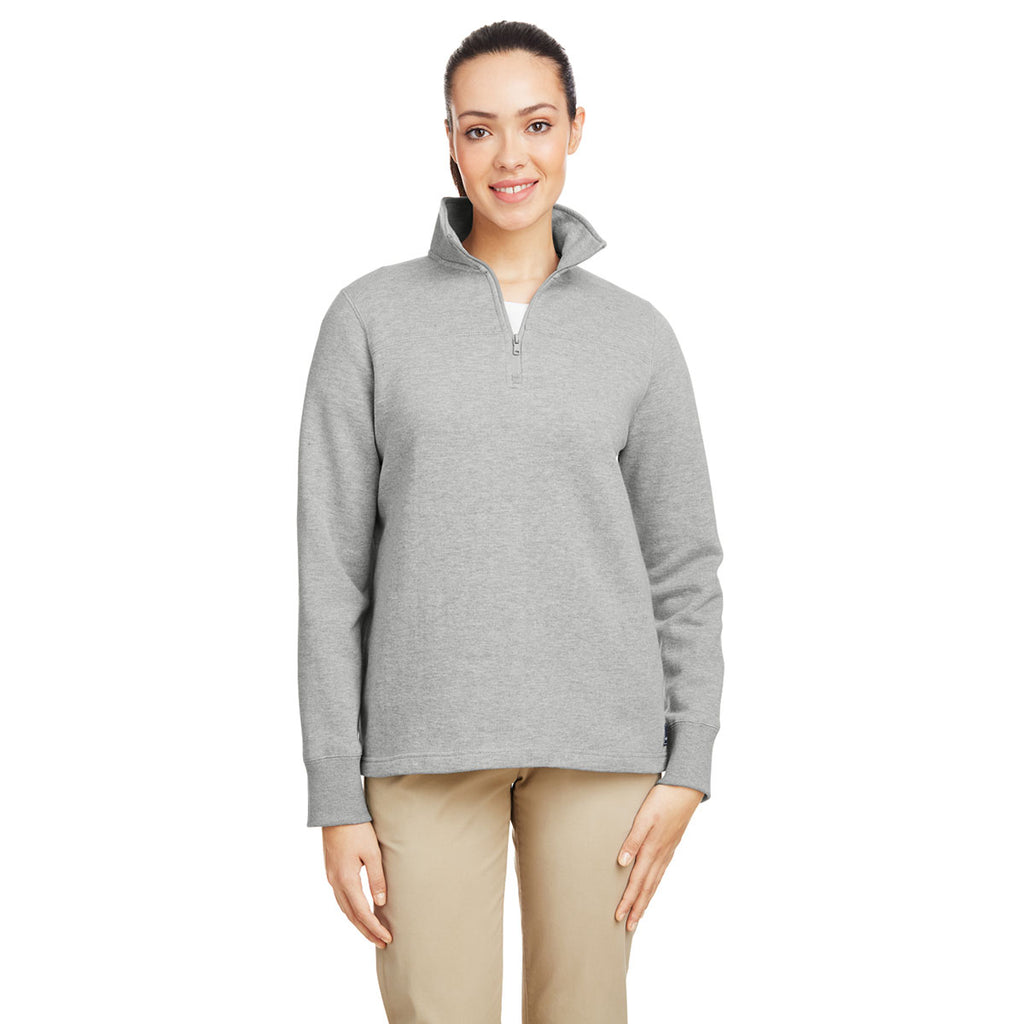 Nautica Women's Oxford Anchor Quarter-Zip Pullover