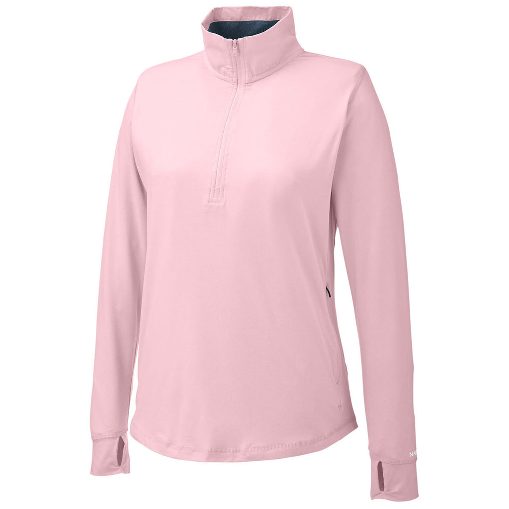 Nautica Women's Sunset Pink Saltwater Quarter-Zip Pullover