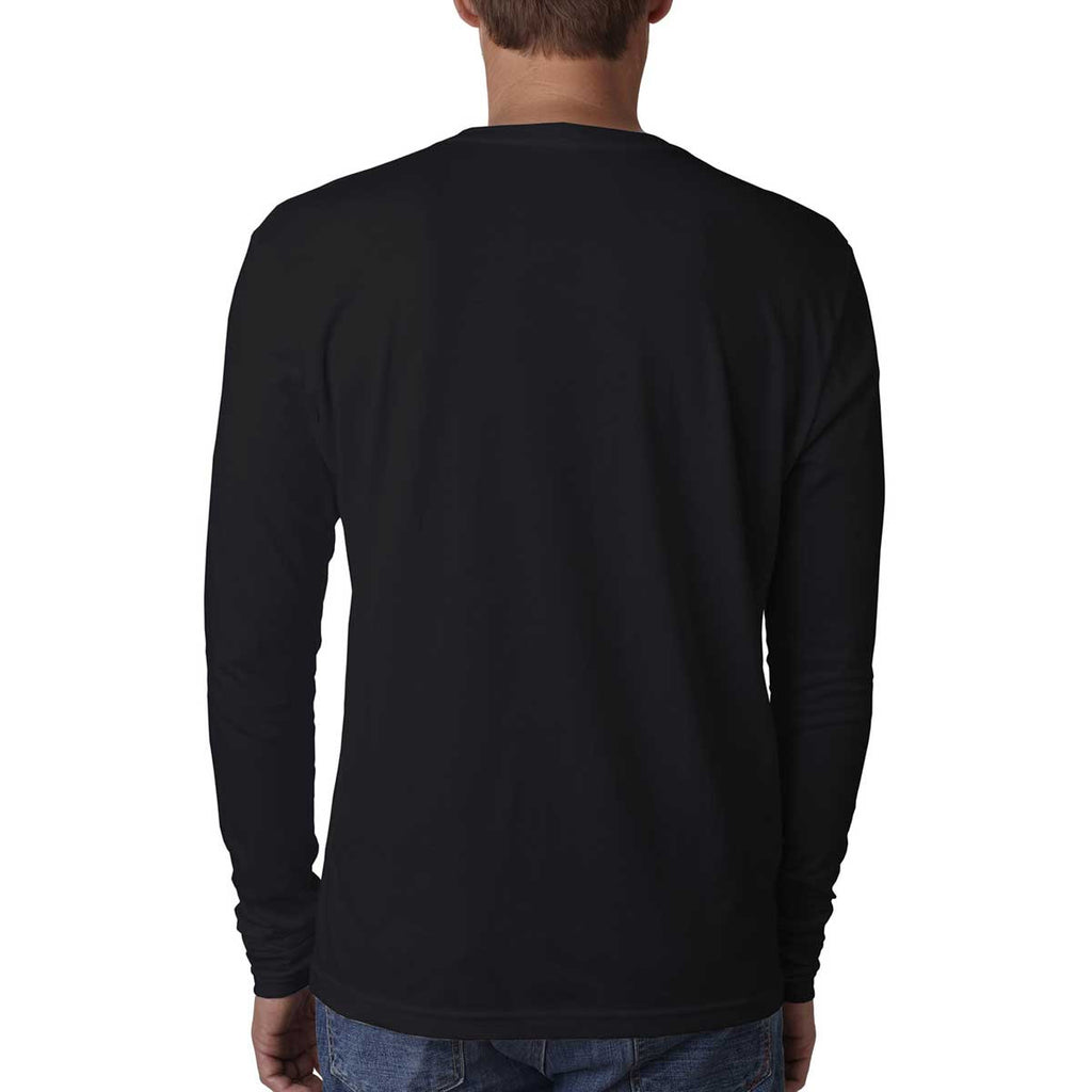 Next Level Men's Black Premium Fitted Long-Sleeve Crew Tee