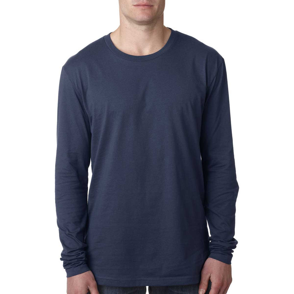 Next Level Men's Indigo Premium Fitted Long-Sleeve Crew Tee