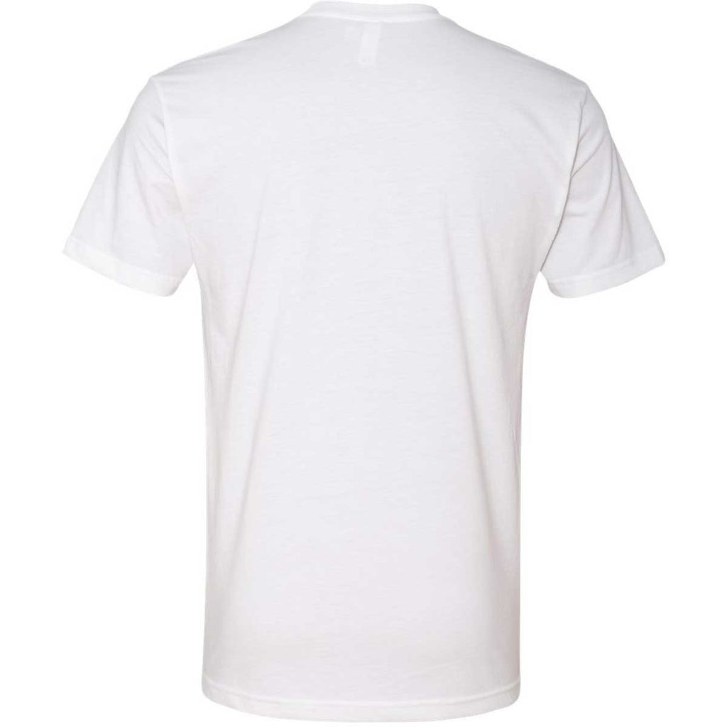 Next Level Men's White Premium Fitted CVC Crew Tee