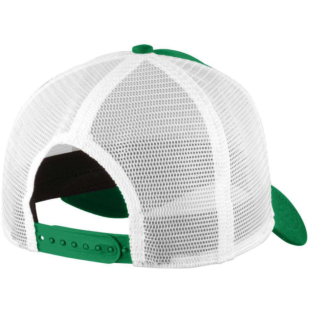 New Era Kelly/White Snapback Mesh Back Trucker Cap