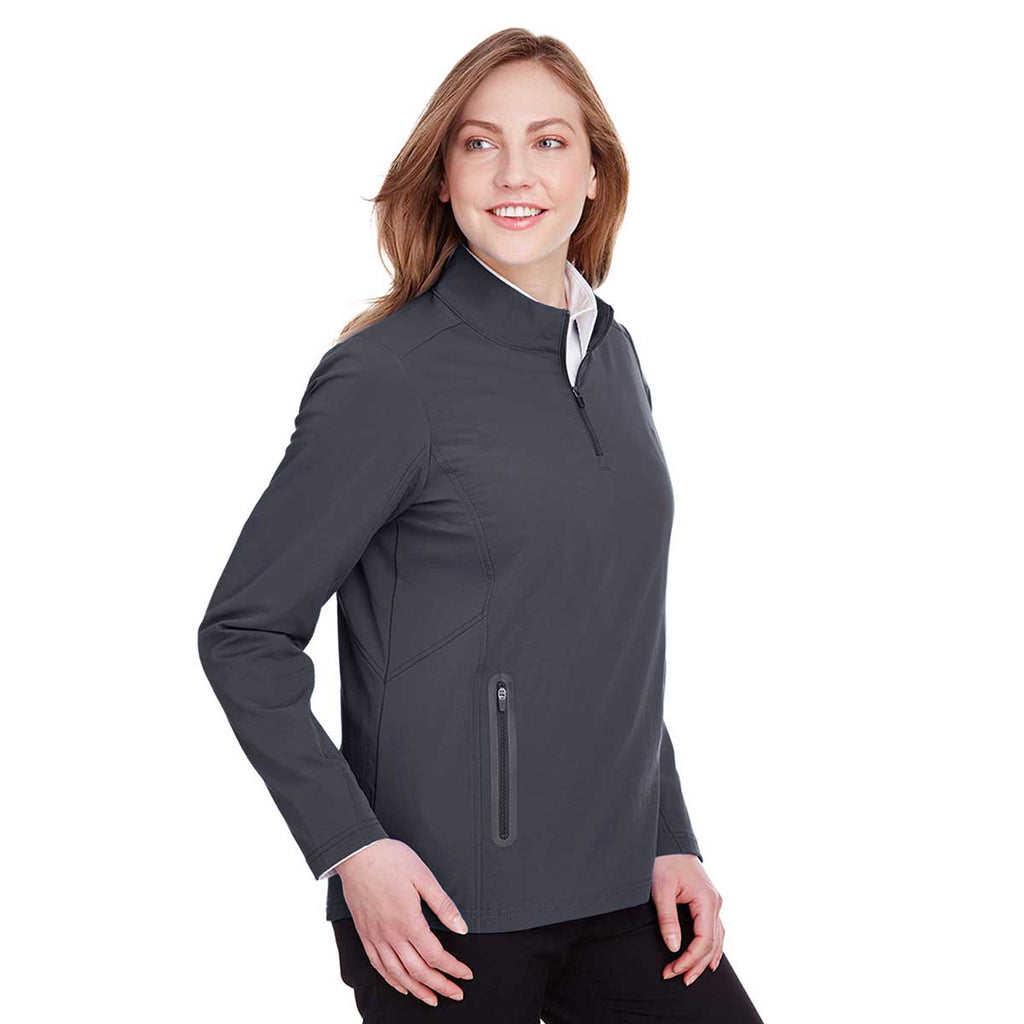 North End Women's Carbon/Black Quest Stretch Quarter-Zip