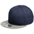 New Era Navy Shadow Heather/Grey Striped Flat Bill Snapback Cap