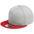 New Era Shadow Heather/Scarlet Striped Flat Bill Snapback Cap