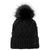 New Era Black Faux Fur Pom Beanie