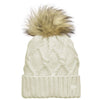 New Era Ivory Faux Fur Pom Beanie