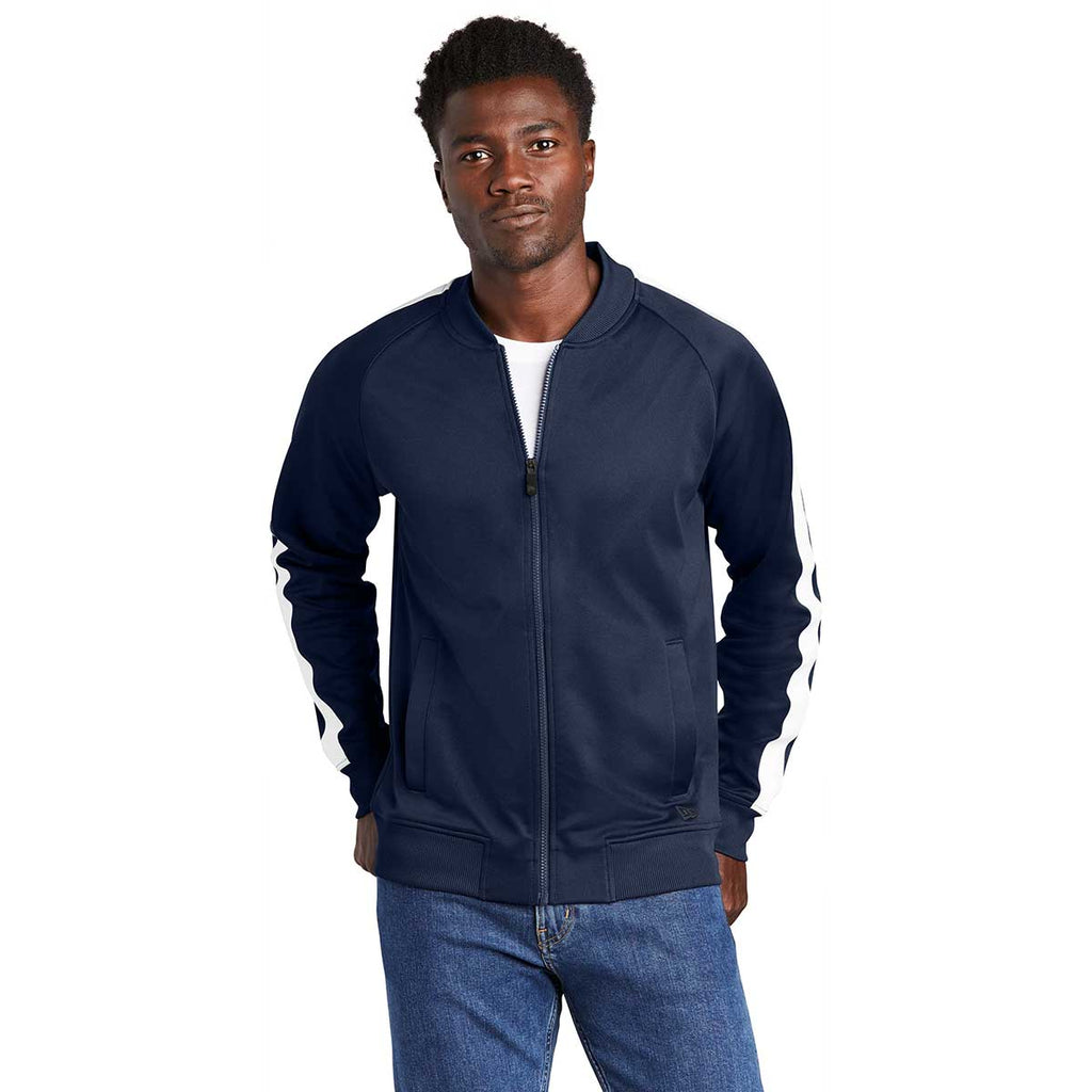 New Era Men's True Navy/White Track Jacket