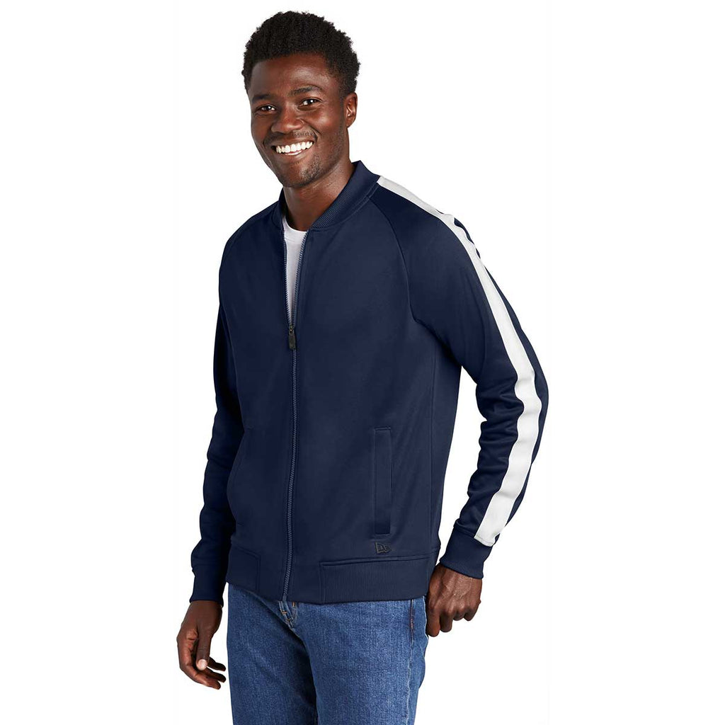 New Era Men's True Navy/White Track Jacket