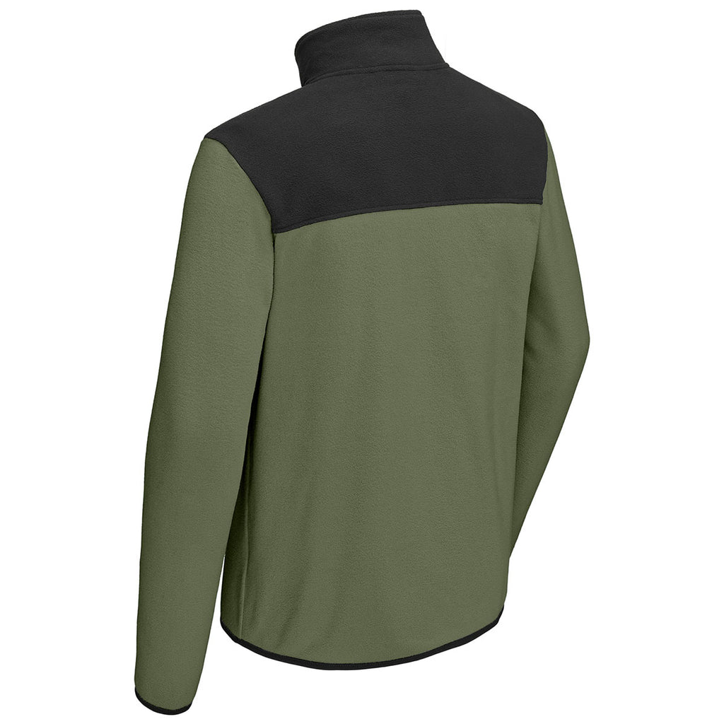 The North Face Men's New Taupe Green/ TNF Black Glacier 1/4-Zip Fleece