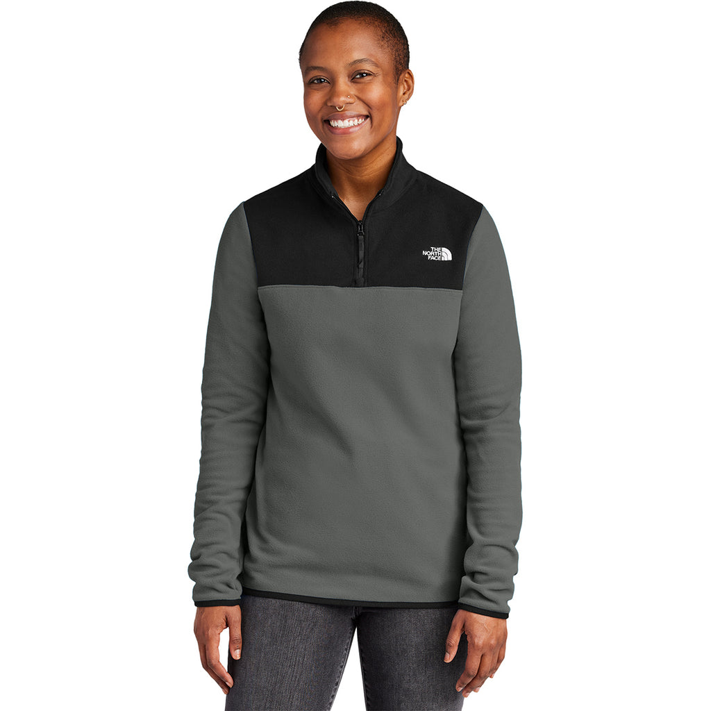 The North Face Women's Asphalt Grey/ TNF Black Glacier 1/4-Zip Fleece