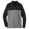 Nike Men's Black/Dark Grey Heather Therma-FIT 1/2-Zip Fleece