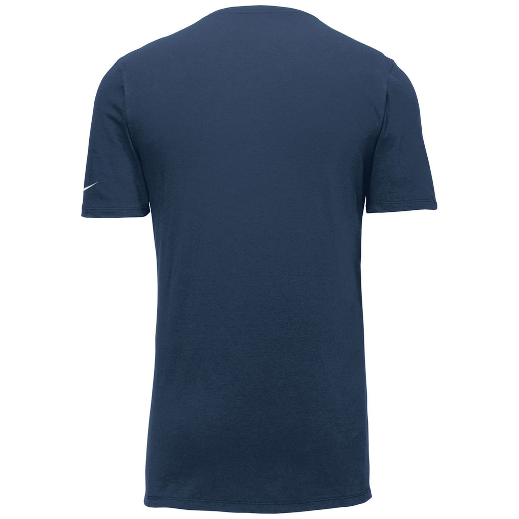 Nike Men's College Navy Dri-FIT Cotton/Poly Tee