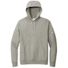 Nike Men's Dark Grey Heather Club Fleece Sleeve Swoosh Pullover Hoodie