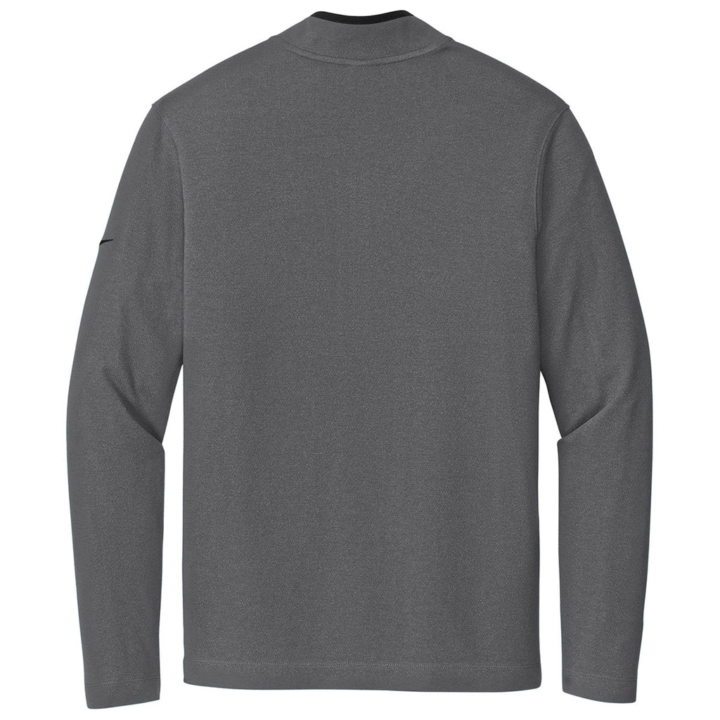 Nike Men's Dark Grey Textured 1/2 Zip Cover-UP