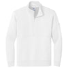 Nike Men's White Club Fleece Sleeve Swoosh 1/2 Zip