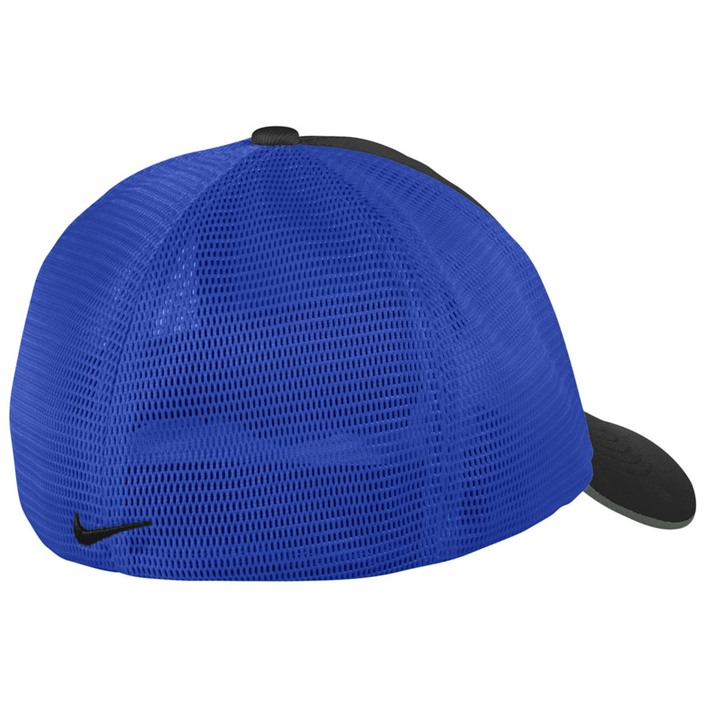 Nike Black/Game Royal Stretch-to-Fit Mesh Back Cap