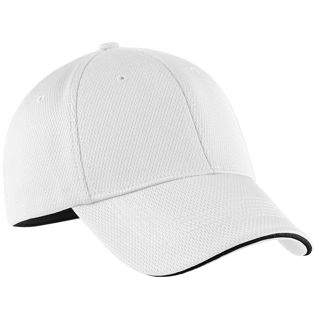 Nike White/Black Dri-FIT Stretch Mesh Sandwich Bill Cap