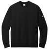 Nike Men's Black Club Fleece Sleeve Swoosh Crew