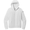 Nike Women's White Club Fleece Sleeve Swoosh Full-Zip Hoodie