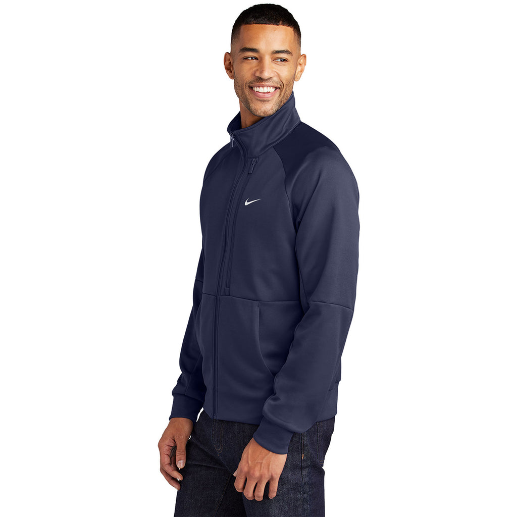 Nike Men's Midnight Navy Full-Zip Chest Swoosh Jacket