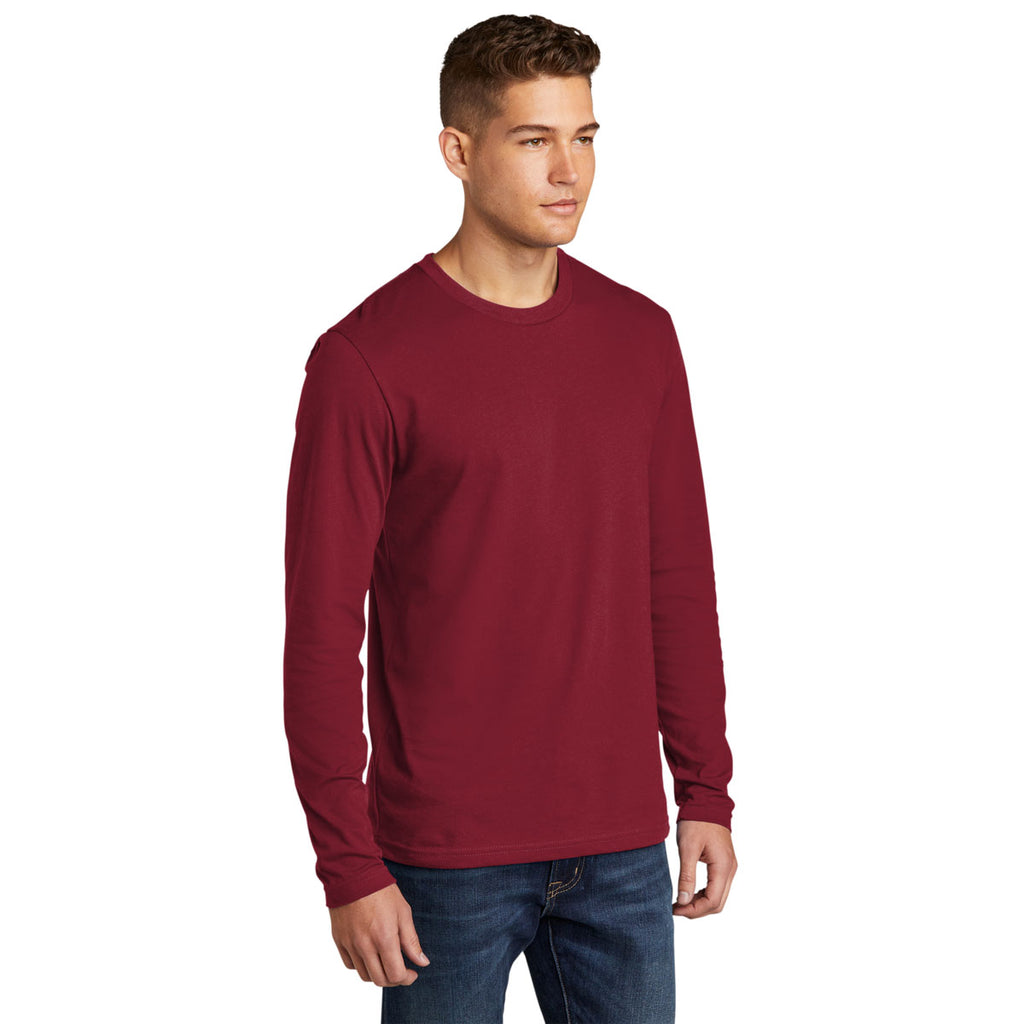 Next Level Men's Cardinal Cotton Long Sleeve Tee