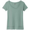 Next Level Women's Stonewash Green Festival Scoop Neck Tee