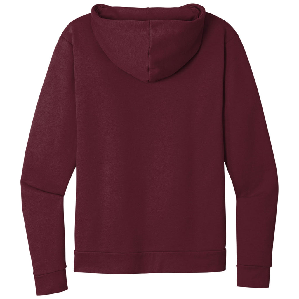 Next Level Unisex Maroon Beach Fleece Full-Zip Hoodie